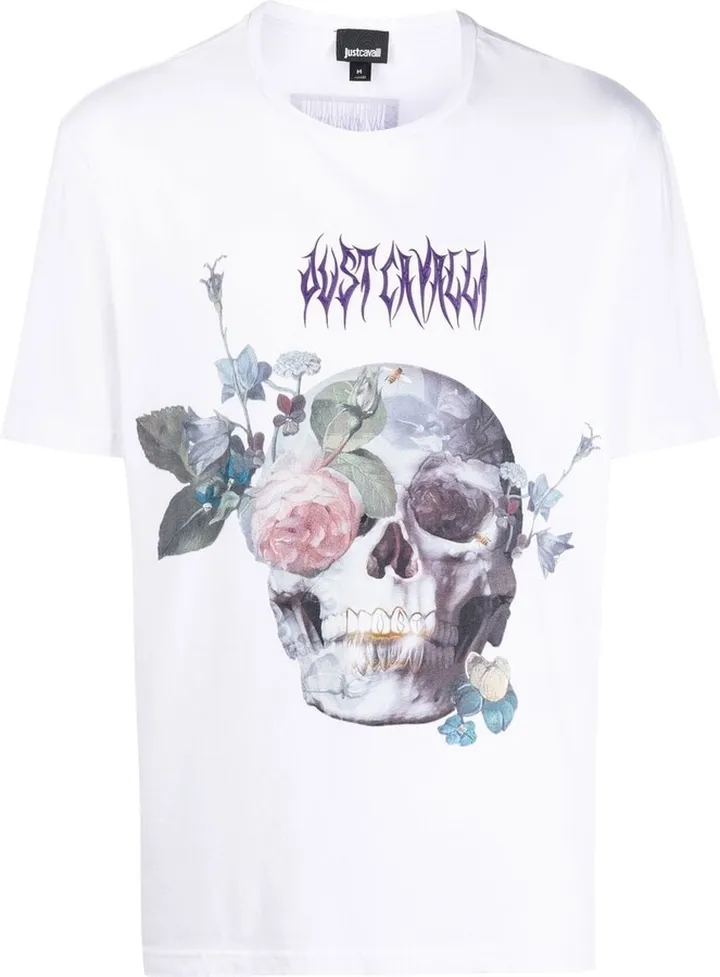 skull-print short-sleeved T-shirt