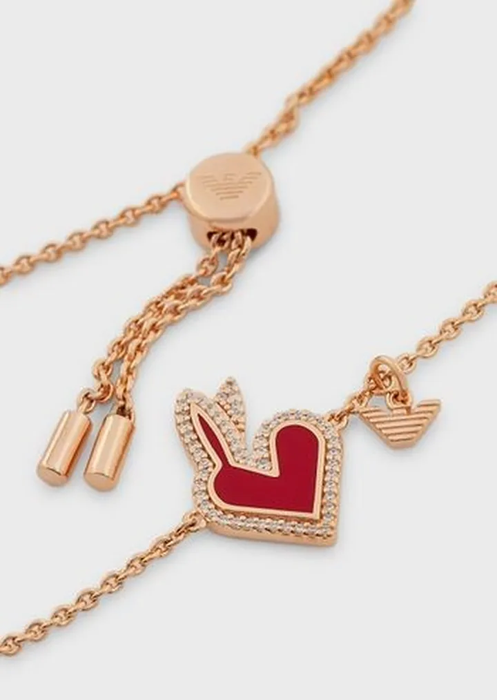 Red Lacquer Station Bracelet