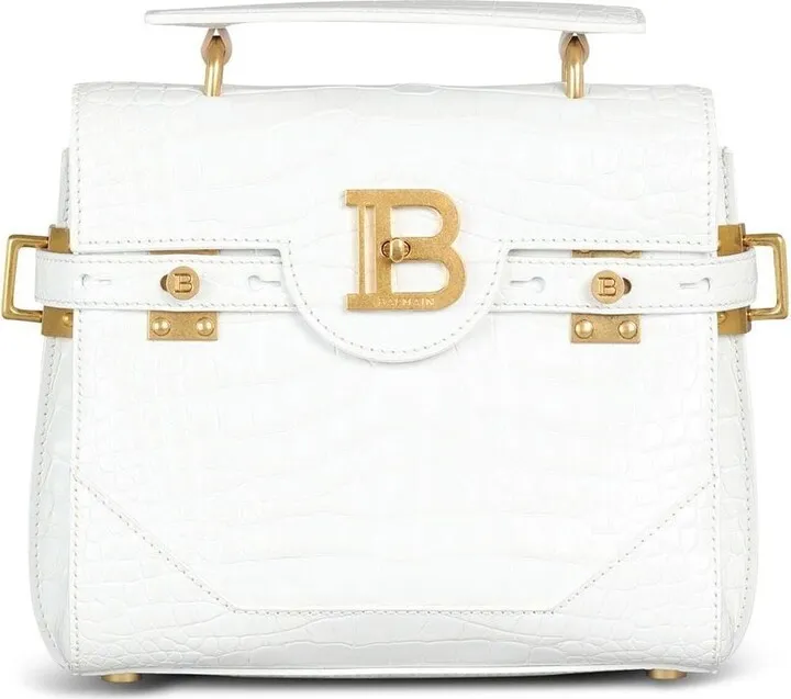 B-Buzz crocodile-embossed shoulder bag