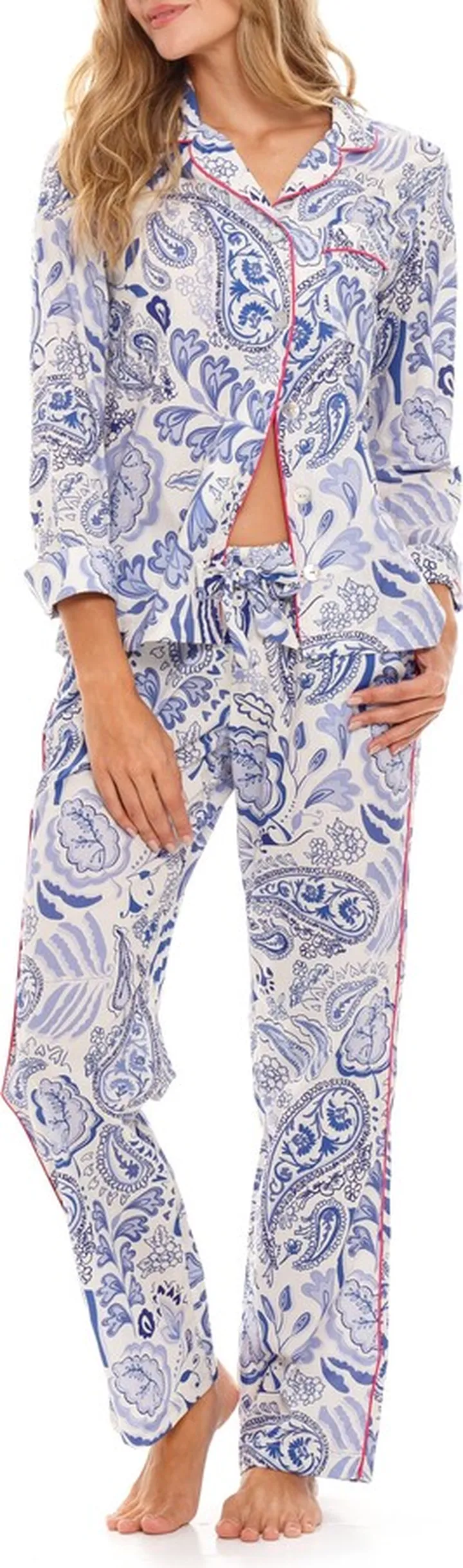 Emma Persian Blue Cotton Pajamas
