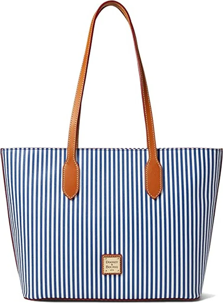 Dooney & Bourke Stripe Tote (Navy) Handbags
