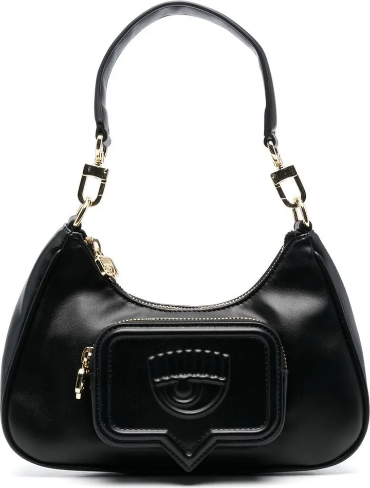 Debossed-Logo Shoulder Bag