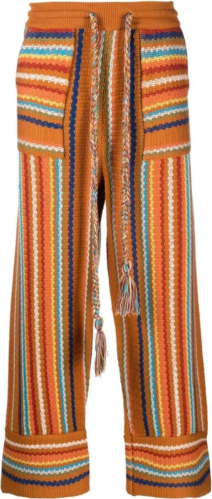 Striped Straight-Leg Trousers