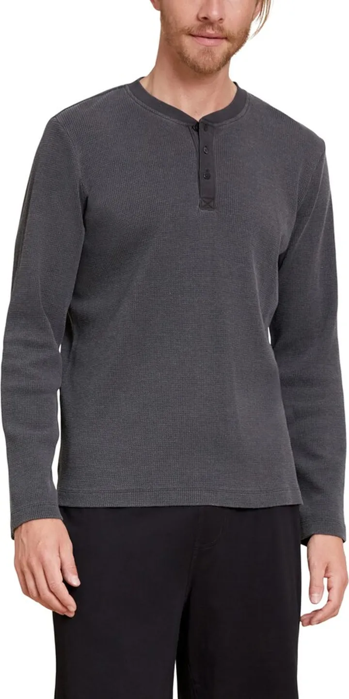 Pigment Waffle Long Sleeve Henley