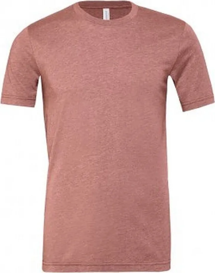 BELLA + CANVAS Adults Unisex Heather Cvc Short Sleeve T-Shirt - Heather Mauve