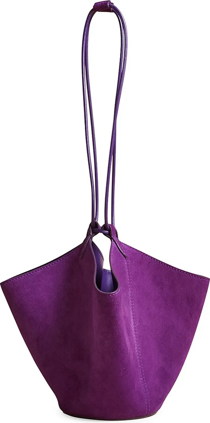 Mini Lotus Suede Shoulder Bag