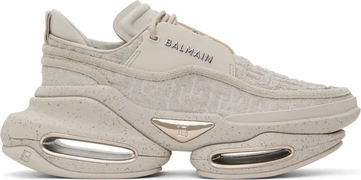 Balmain Gray B-Bold Sneakers