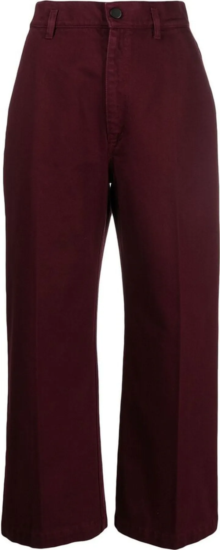 Pressed Crease Wide-Leg Jeans