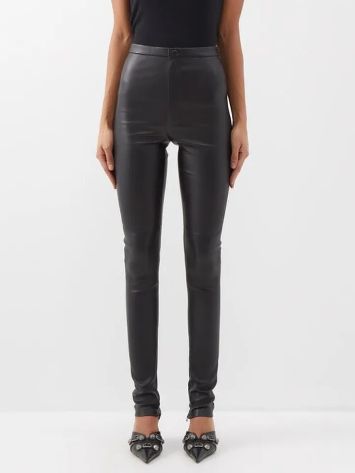 Slim-leg Leather Trousers