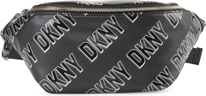 Dkny Tilly Faux Leather Logo Zippered Sling Bag