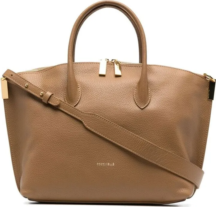 Pebbled-Textured Tote Bag