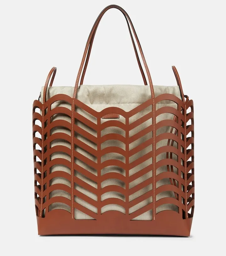 Kayan cutout leather tote