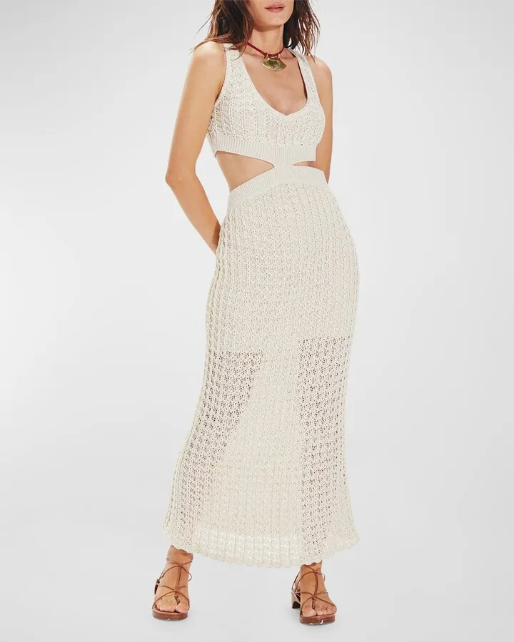 Noa Crochet-Knit Cutout Maxi Dress