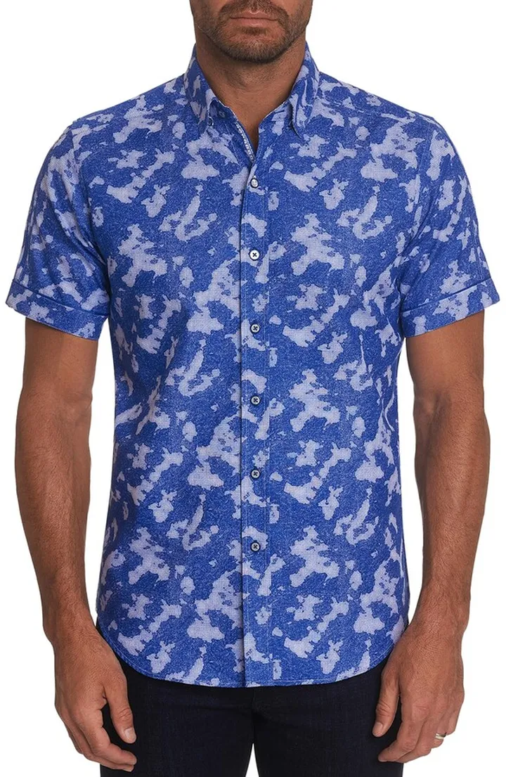 Men's Ward Camo Jacquard Sport Shirt