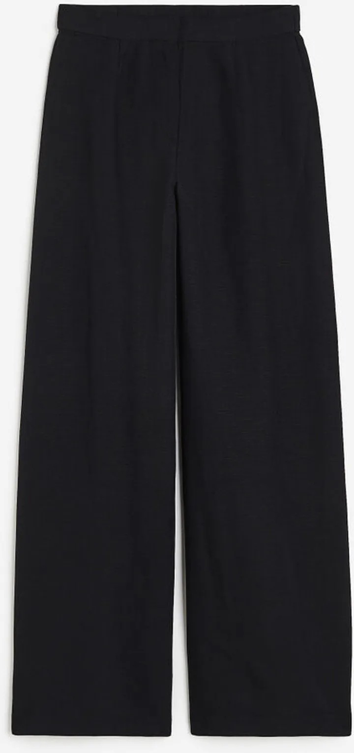 Wide-leg Linen-blend Pants