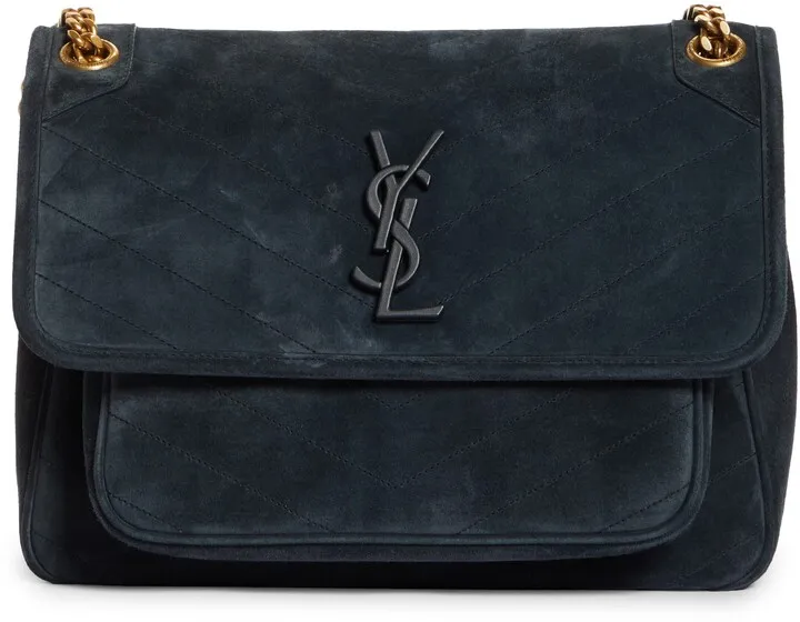 Medium Niki Suede Shoulder Bag