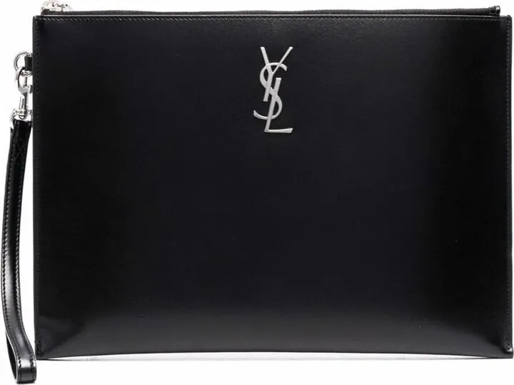 Logo Plaque Clutch Bag