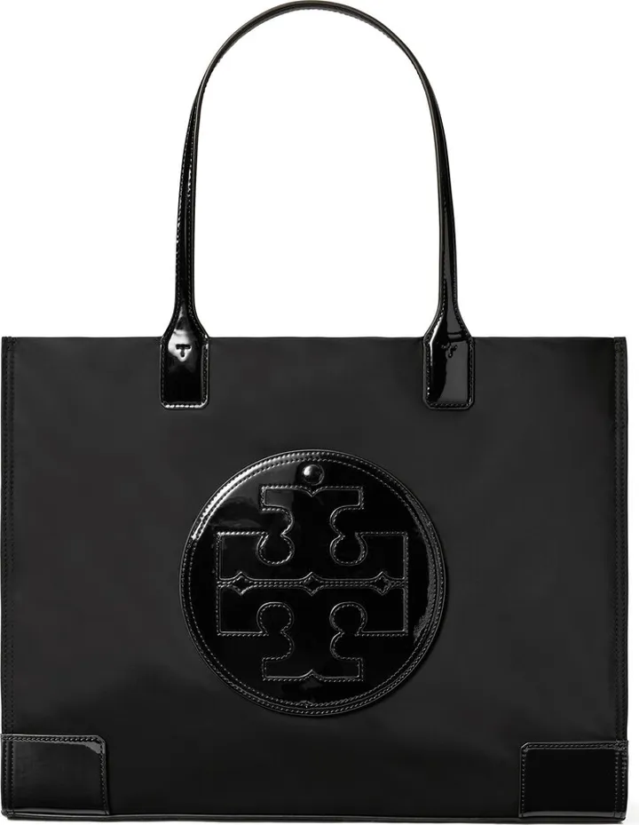Ella Patent Nylon Tote