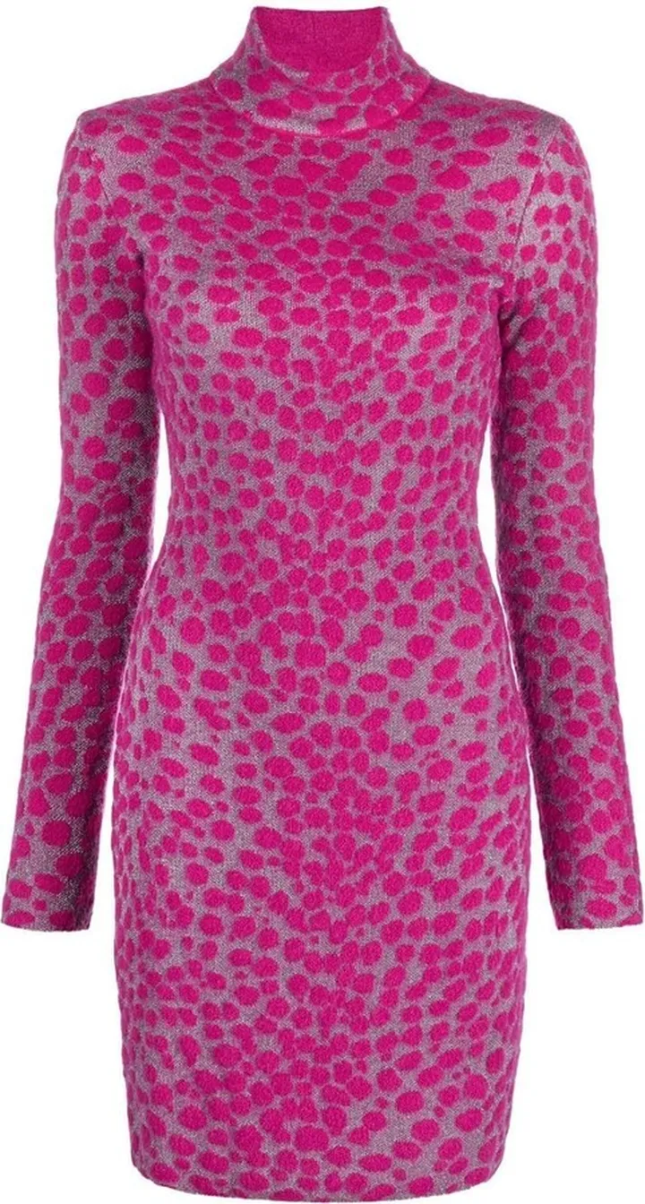 Knitted High Neck Mini Dress