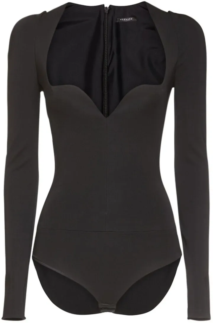 Heart Neck Jersey Bodysuit