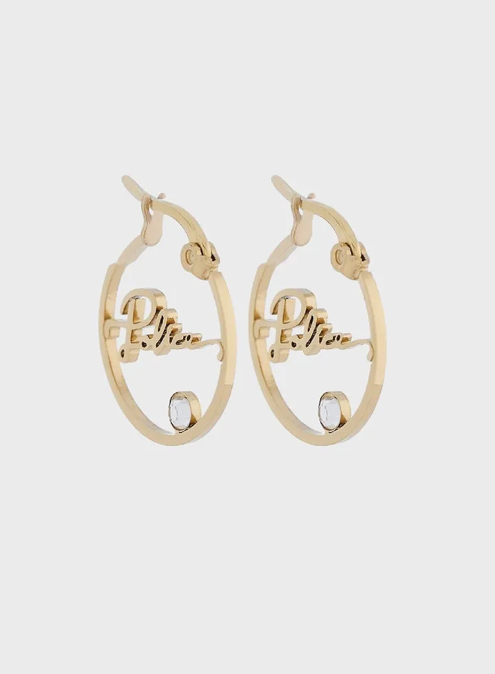Steel Earrings With Crystals
