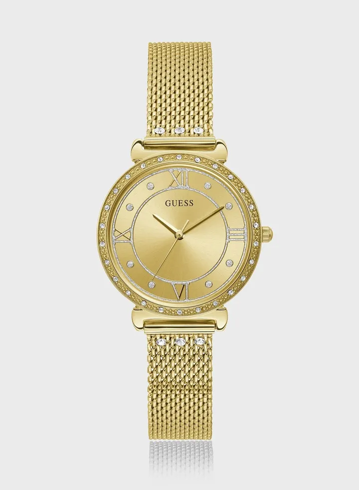 Mesh Strap Jewel Analog Watch