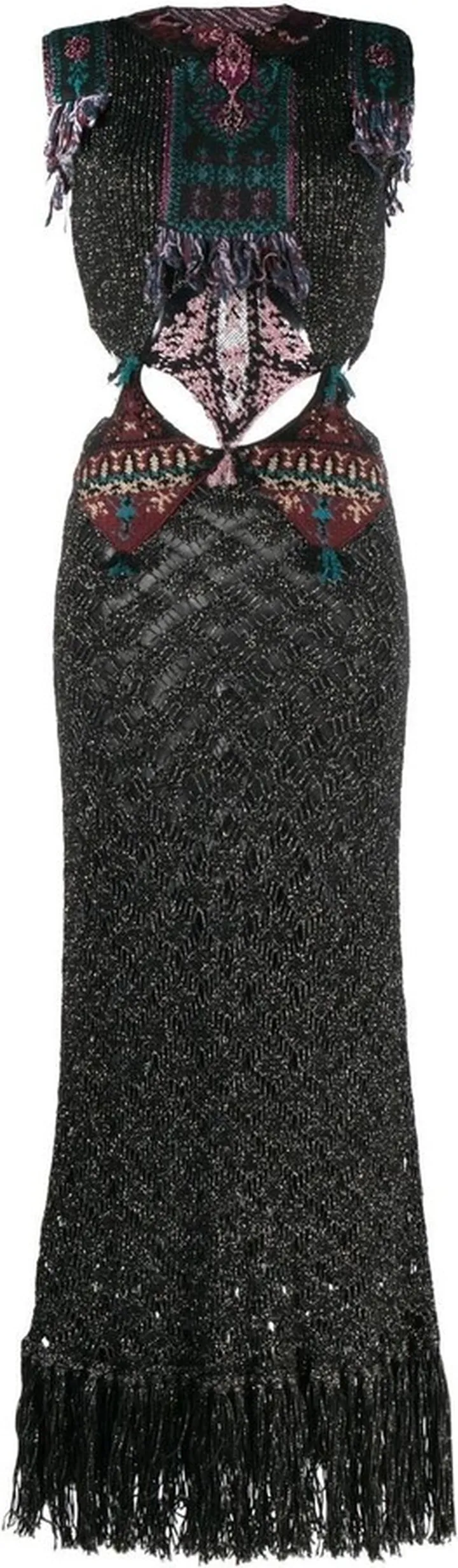 Cut-Out Metallic Dress