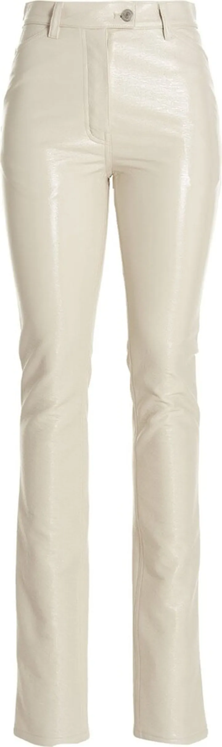Leather-effect Fabric Pants