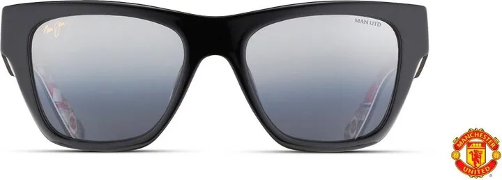 Maui Jim Treble Classic Sunglasses - Silver lenses with Black frame - Manchester United
