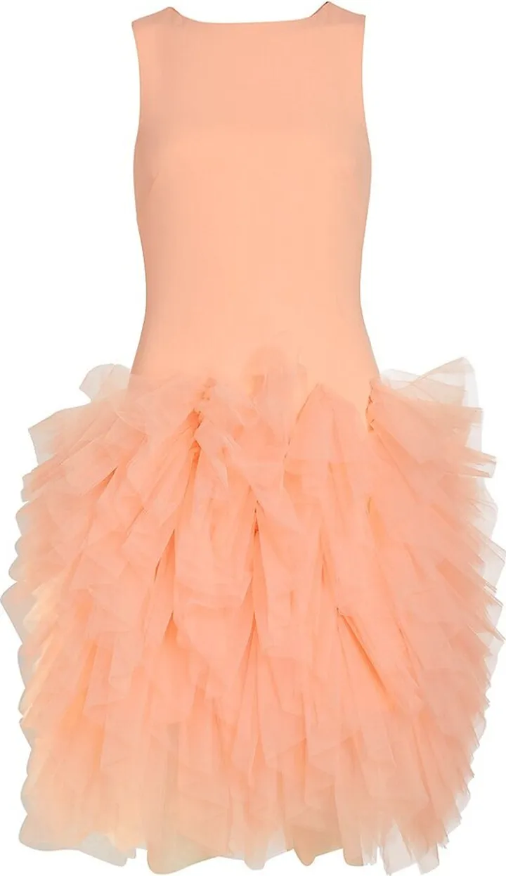 Drop-Waist Tulle Minidress