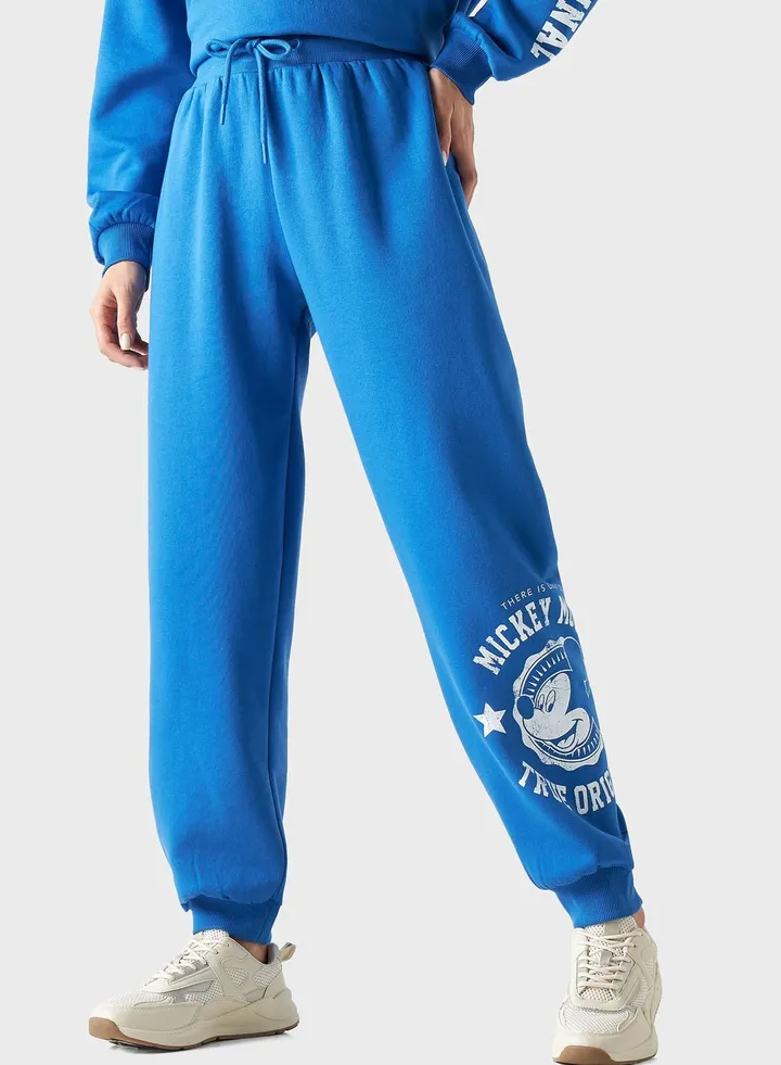Mickey Mouse Prints High Waist Pants