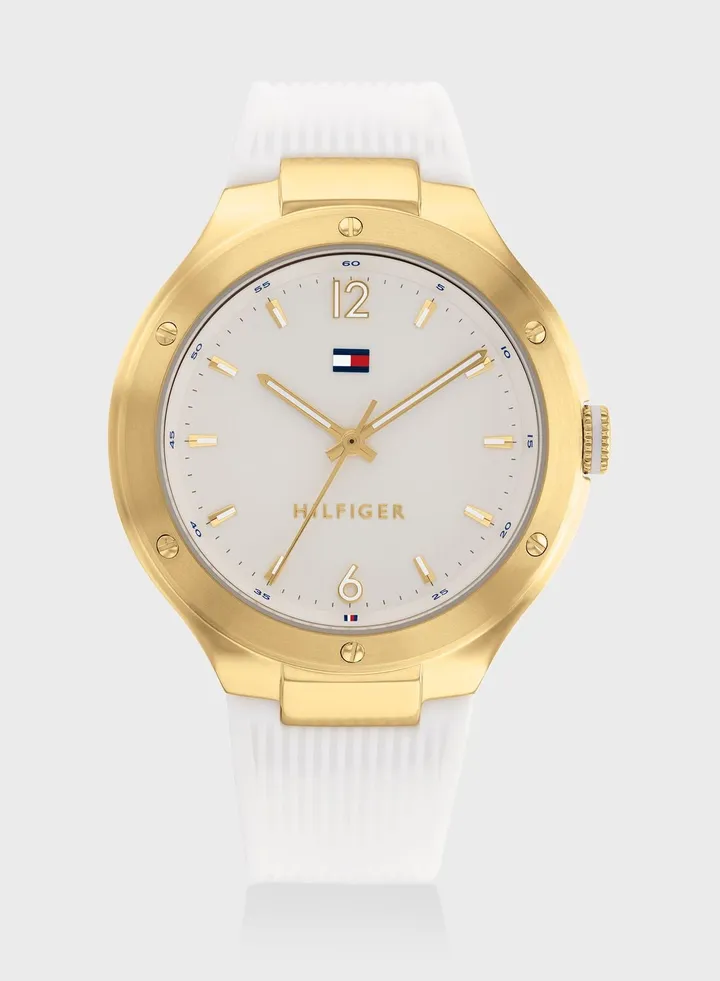 Naomi PU Strap Analog Watch