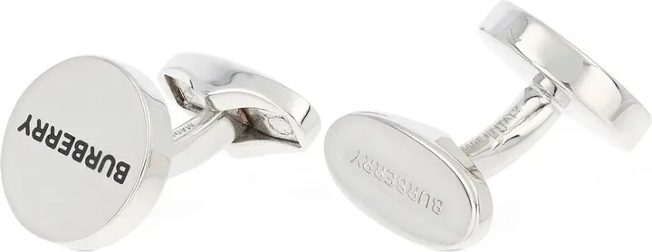 Burberry logo round cufflinks