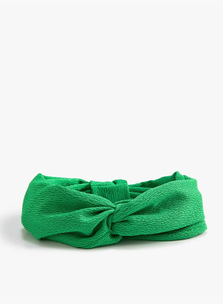 Headband Puffer Textured Elastic Detail