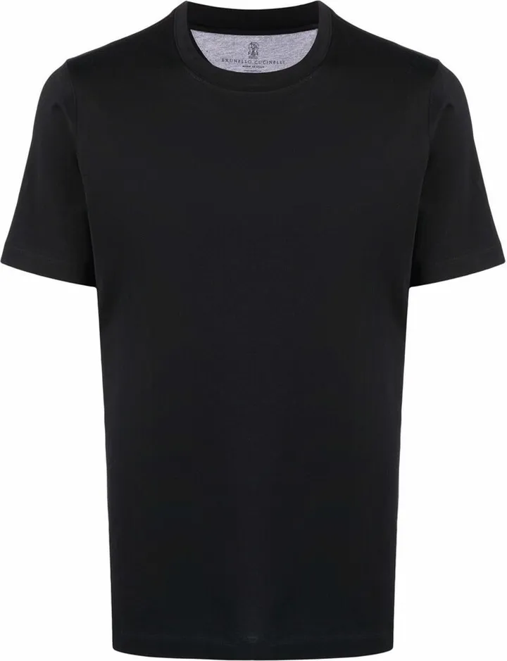Black Crew Neck Cotton T-Shirt