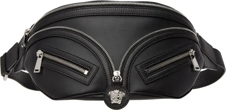 Versace Black Repeat Belt Bag