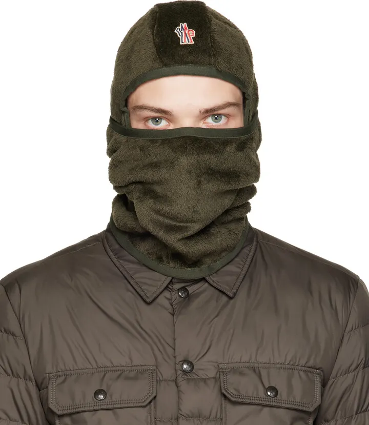 Moncler Grenoble Green Monogram Balaclava