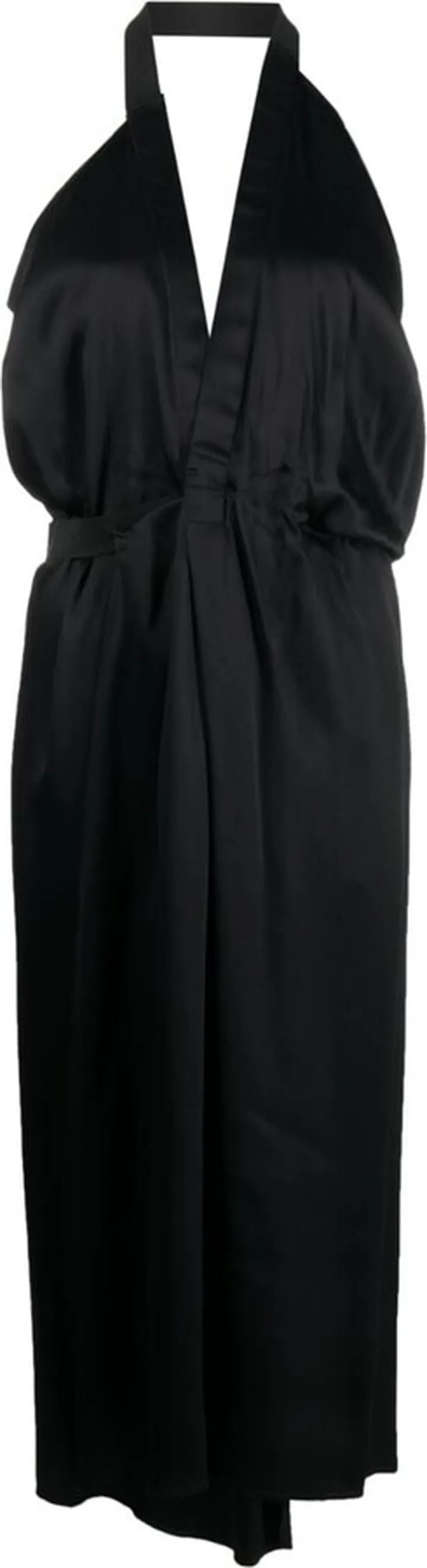 Satin Halterneck Midi Dress