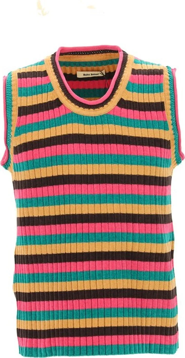 Wales Bonner Striped Round-Neck Knitted Vest
