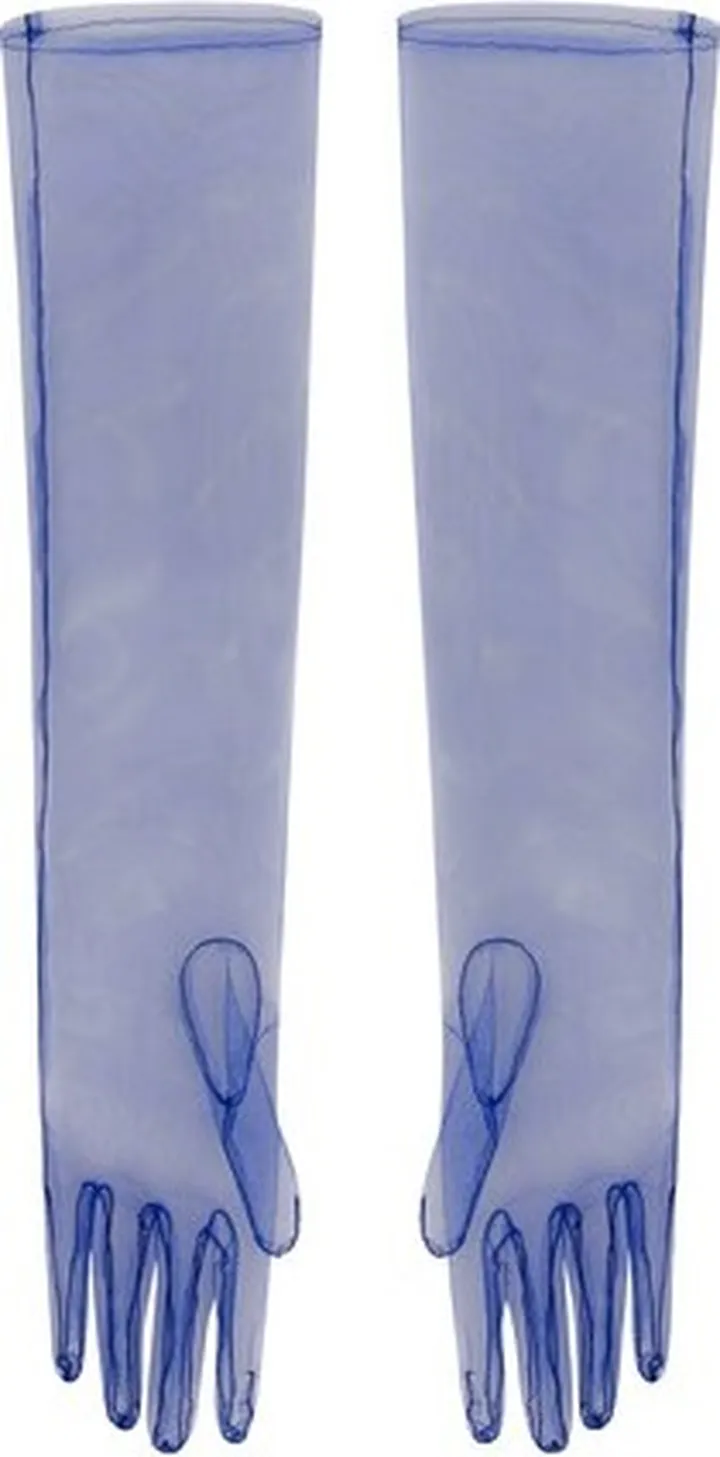 Colored tulle gloves