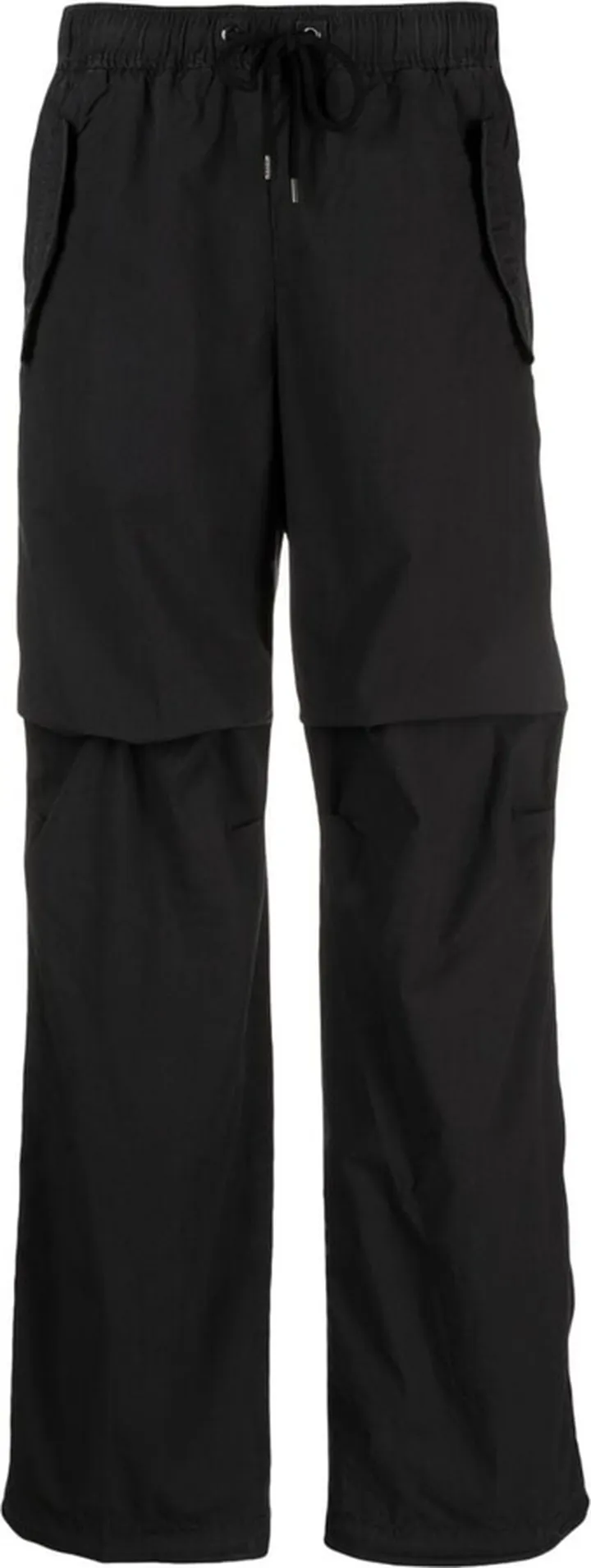 Draped-Detail Straight-Leg Trousers