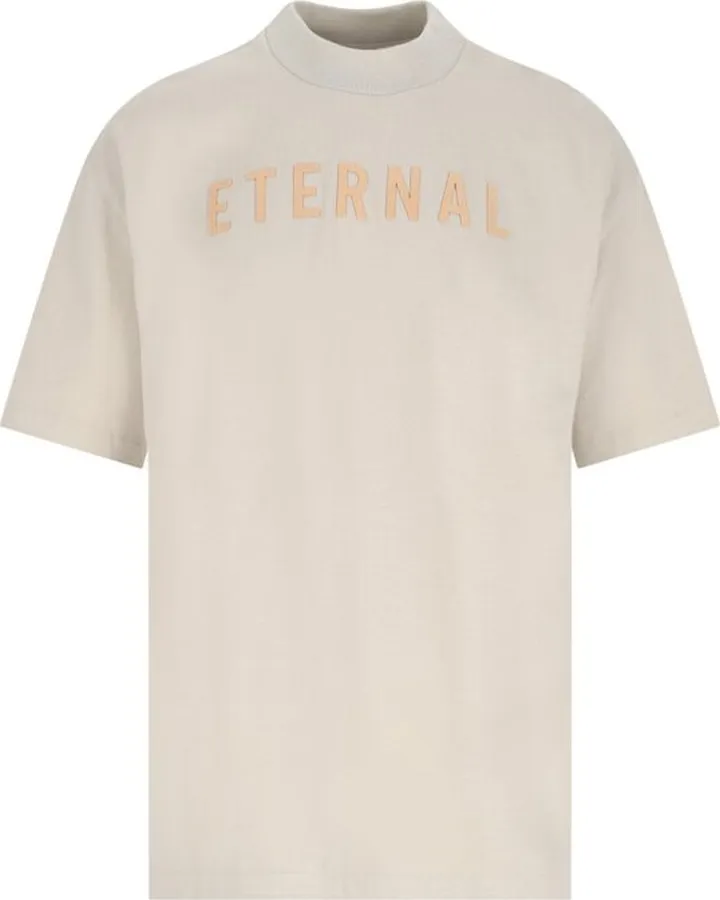 Fear Of God Eternal Logo Flocked Crewneck T-Shirt
