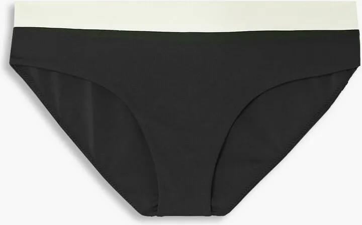 Irene two-tone mid-rise bikini briefs
