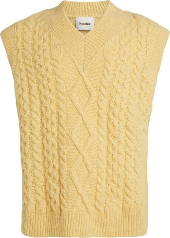 Nanushka Cable-Knit Sweater Vest