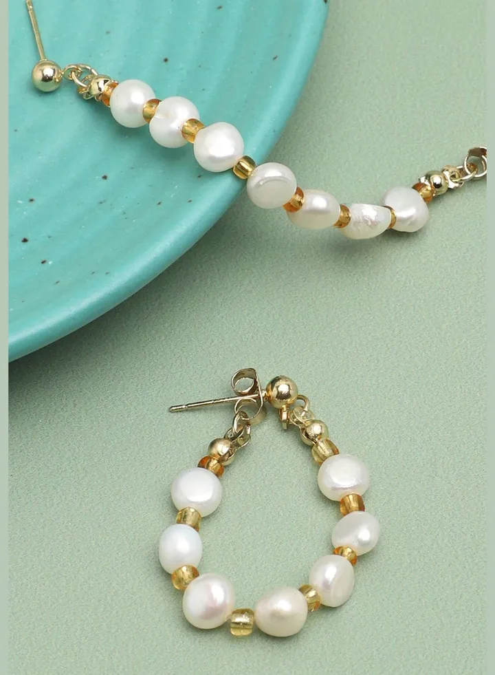 Gold Plated Party Designer Stone Drop Earring For Women