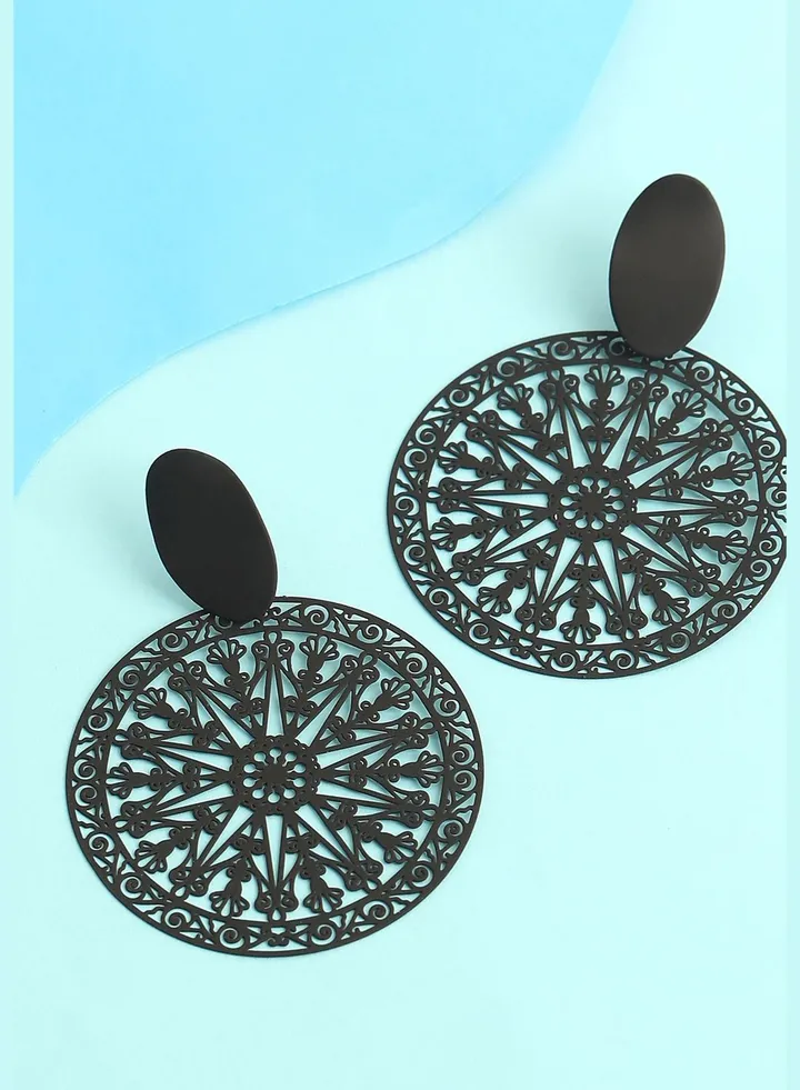 Gold Plated Party Designer Stone Drop Earring For Women
