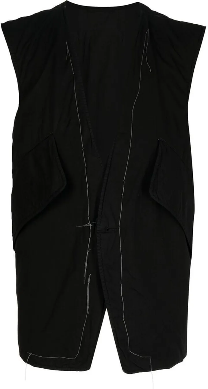 stitch-detail V-neck gilet