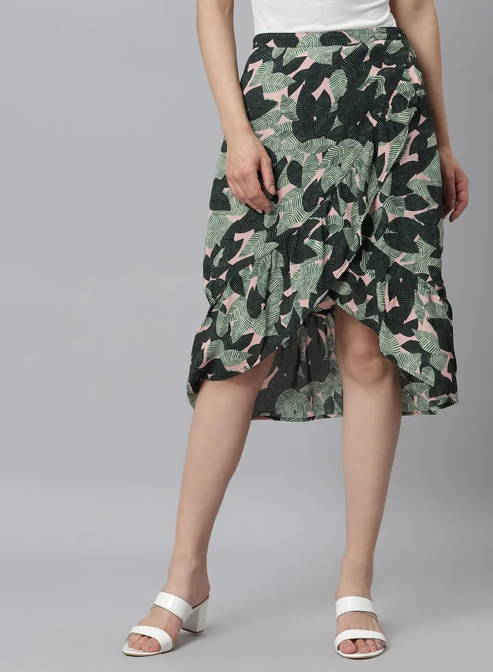 Casual Printed Skirt Multicolour
