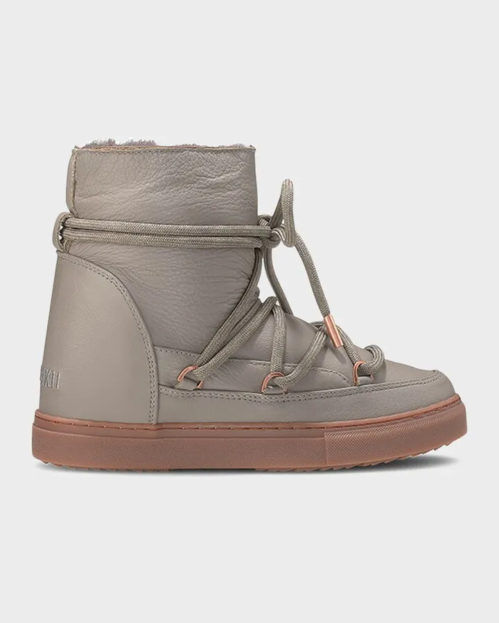 Napa Shearling Lace-Up Snow Booties