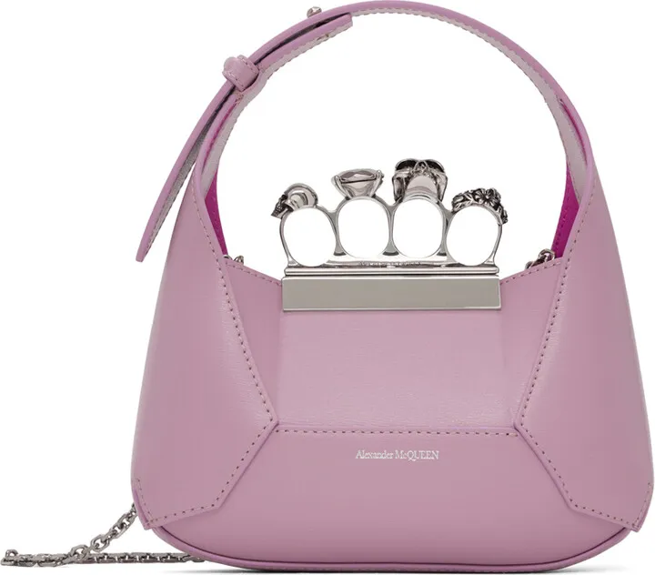 Alexander McQueen Pink Mini 'The Jewelled' Bag